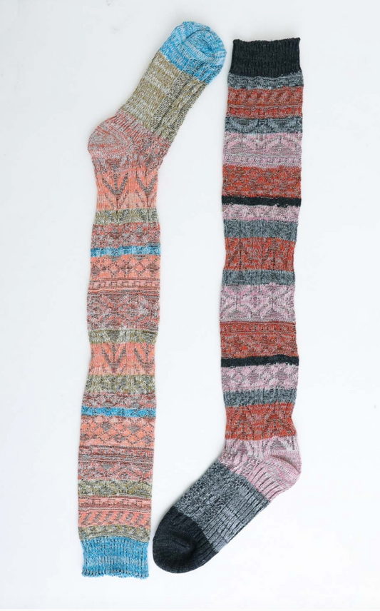 Boho Stripe Boot Socks