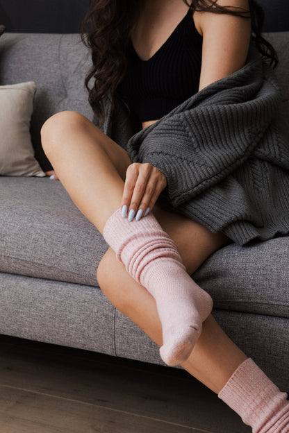 Pastel Dreams Slouchy Knit Socks - Casual Knitwear 🧦