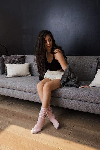 Pastel Dreams Slouchy Knit Socks - Casual Knitwear 🧦