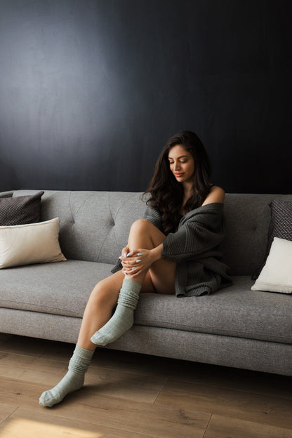 Pastel Dreams Slouchy Knit Socks - Casual Knitwear 🧦