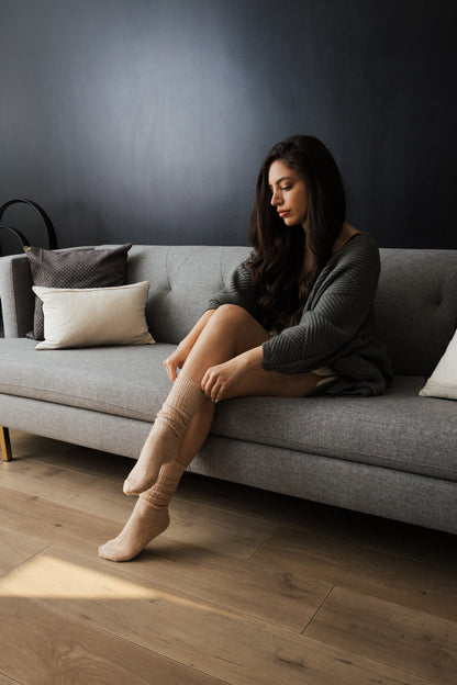 Pastel Dreams Slouchy Knit Socks - Casual Knitwear 🧦