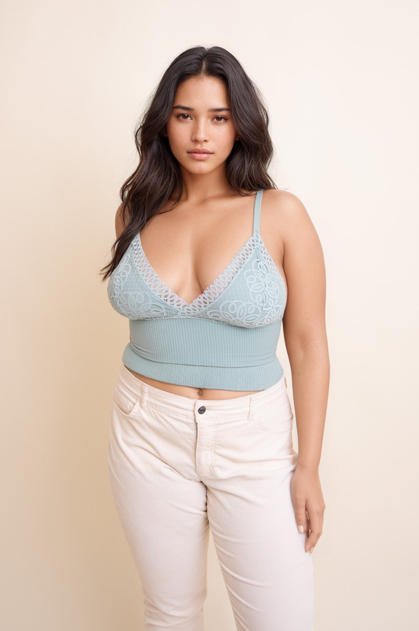 Curvy Waistband Loop Lace Brami Bralette