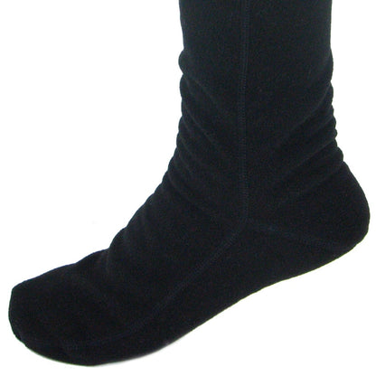 Over-the-Knee Fleece Socks – Black Polar Bear