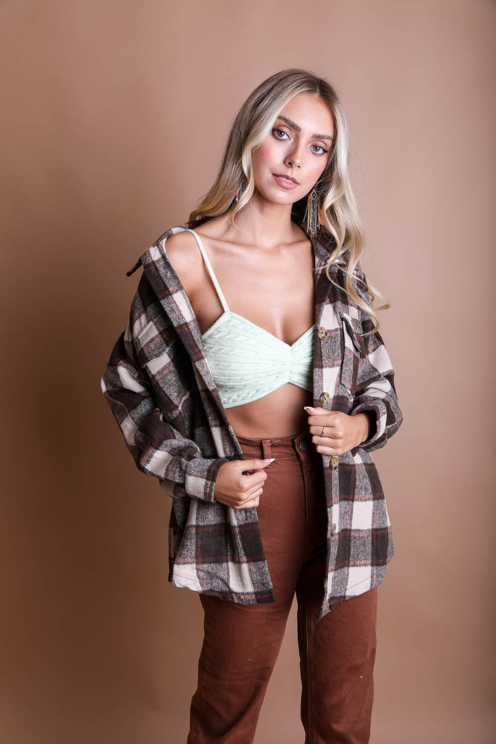 Cozy Knit Pattern Brami Bralette