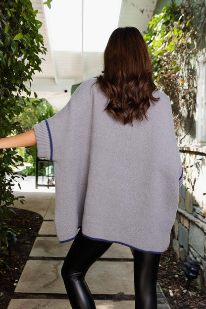 CozyCove Turtle Neck Poncho with Easy Sleeves Ponchos