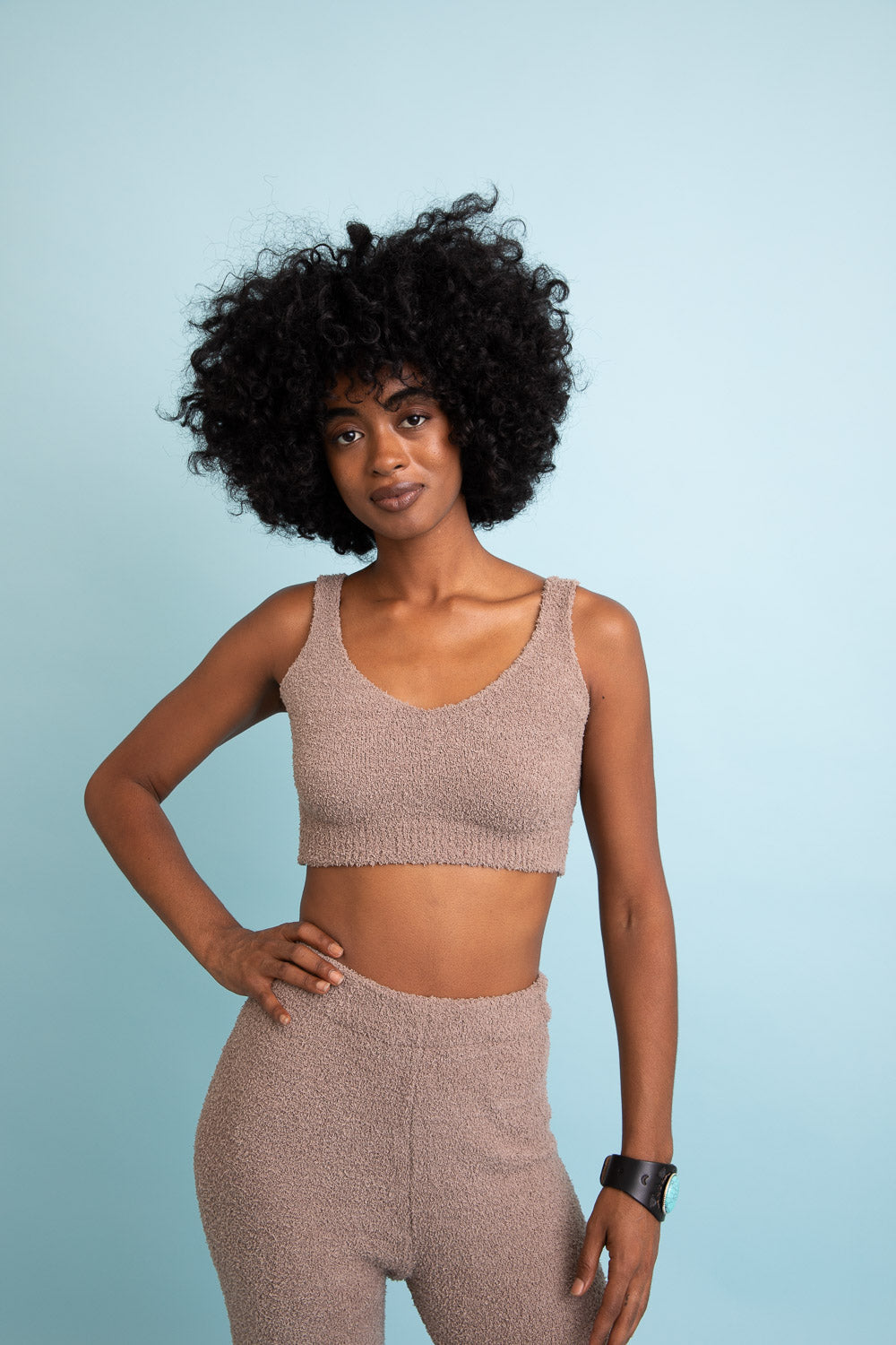 Cuddle Season Boucle Soft Brami Top XS/S / Mocha