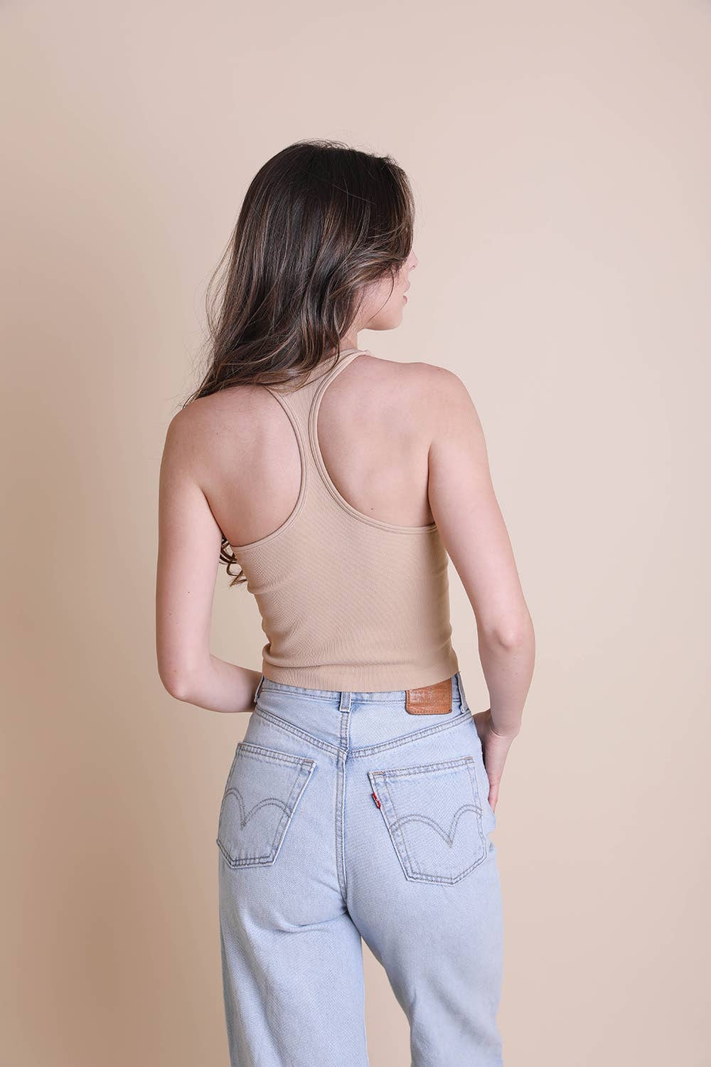 High Neck Racerback Tank Top