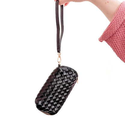 Dylan Woven Sunglass Case Wristlet