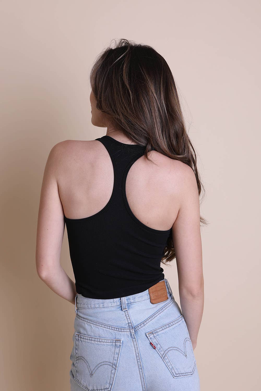 High Neck Racerback Tank Top