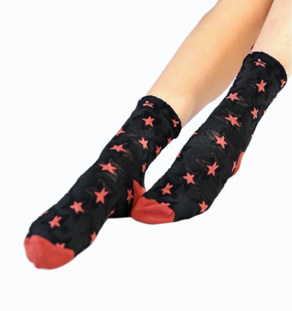 Eco-Friendly Star Design Socks Black