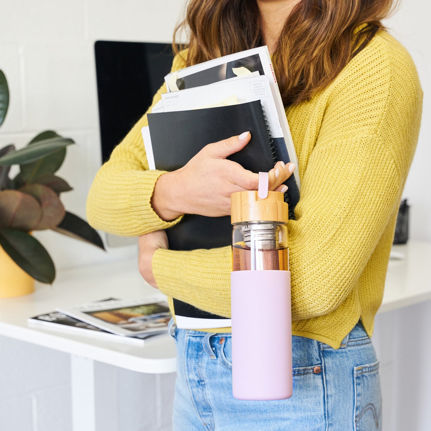 Dana Glass Travel Mug in Lavender