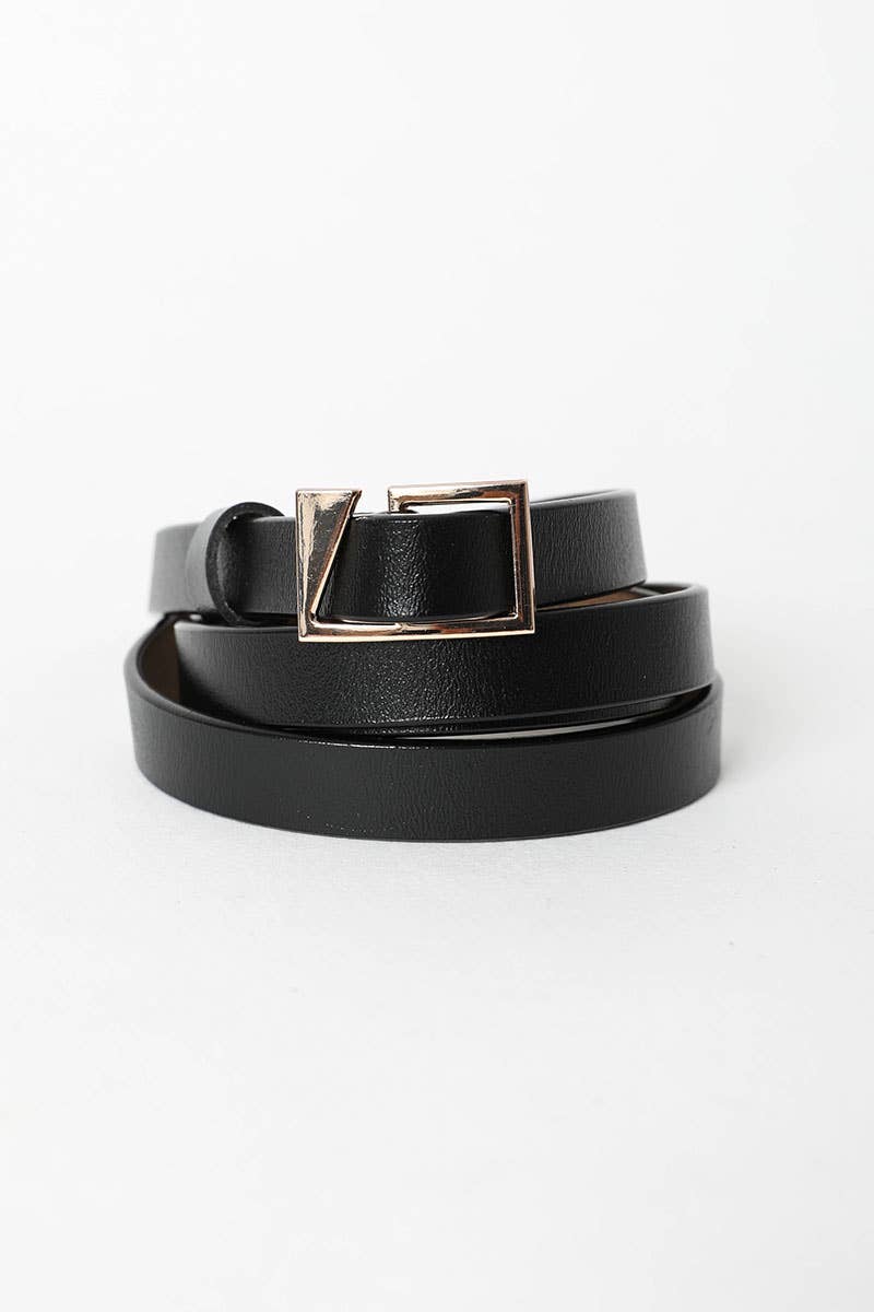 Asymmetrical Buckle Cinch Waist Fashion Belt