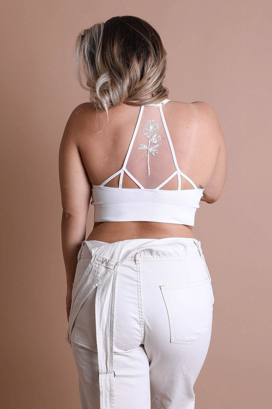 Flower Back Tattoo Plus Bralette Size