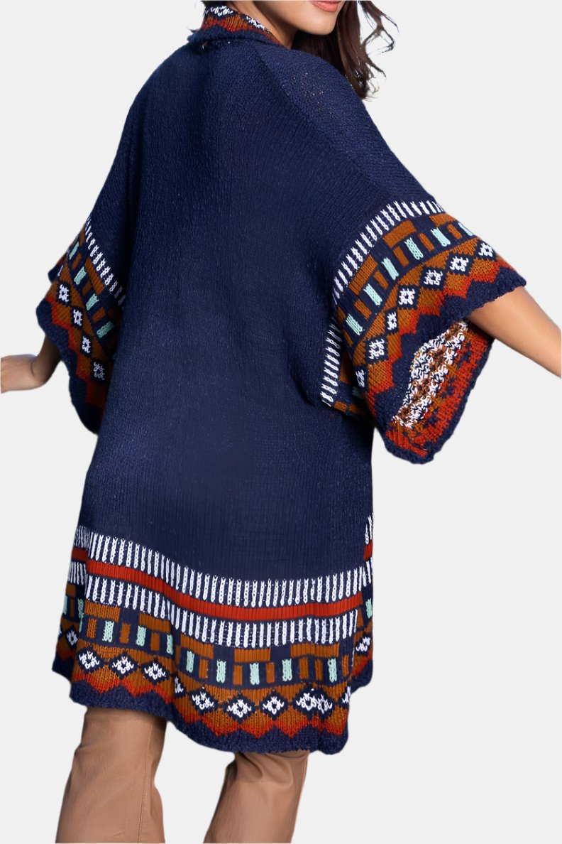 Kachina Tapestry Knit Cardigan Ruana Ponchos