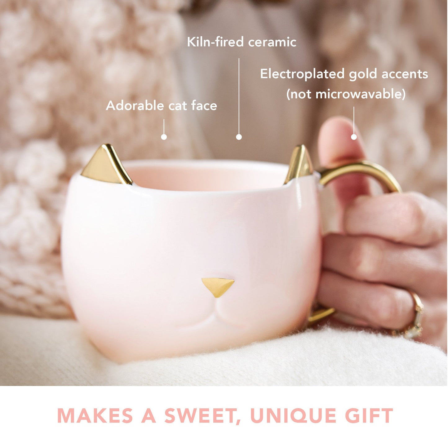 Chloe Pink Cat Mug