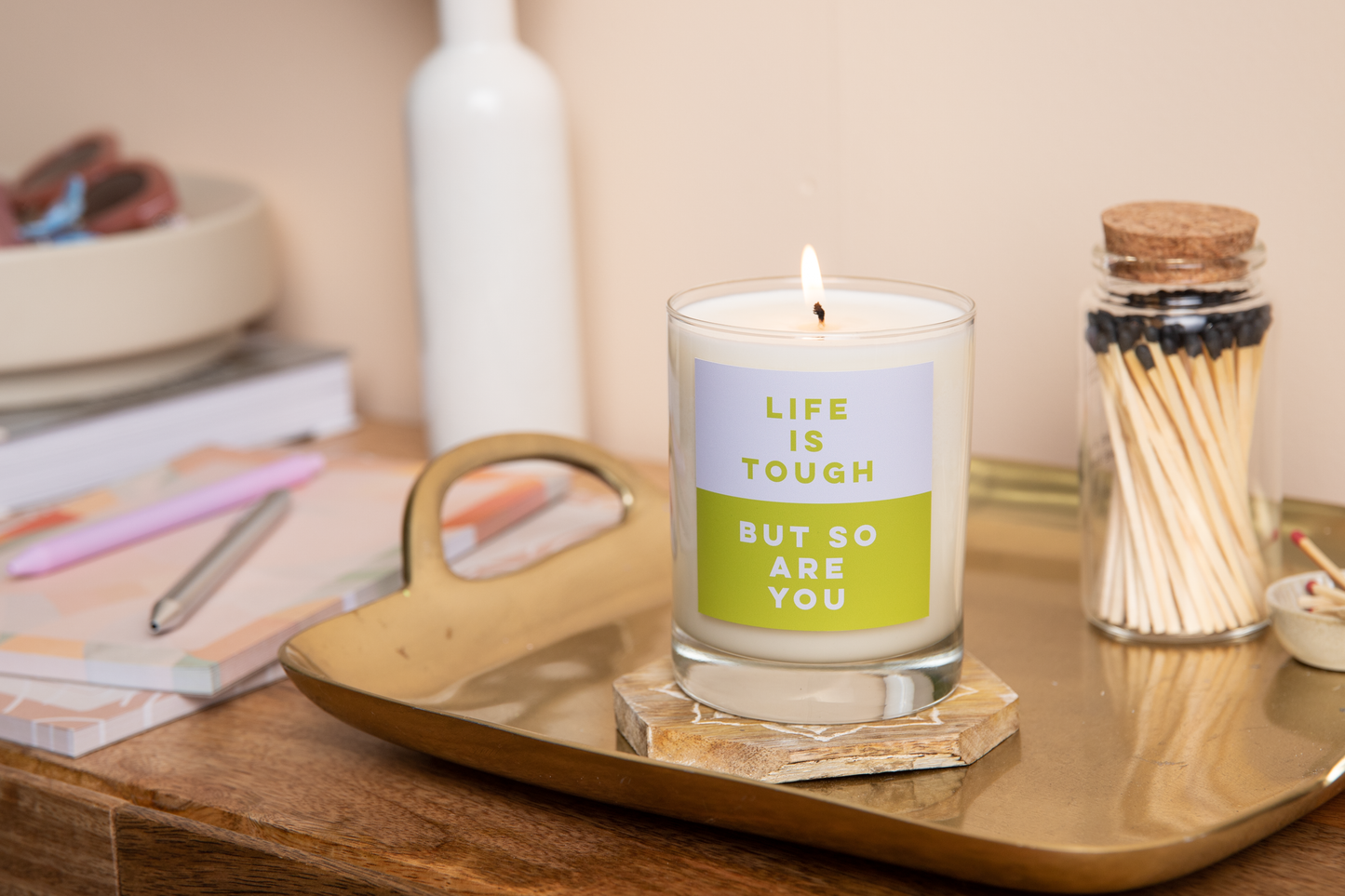 Candle Rocks Glass - Color Me Happy