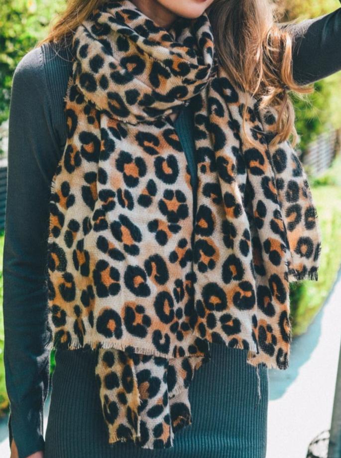 Leopard Print Scarf Scarves