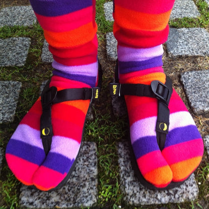 Flip Flop Socks Tabi Socks - Jellybean by Polar Feet Fleece