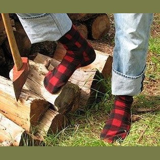 SUPER STRETCHY Fleece Socks - Lumberjack by Polar Feet