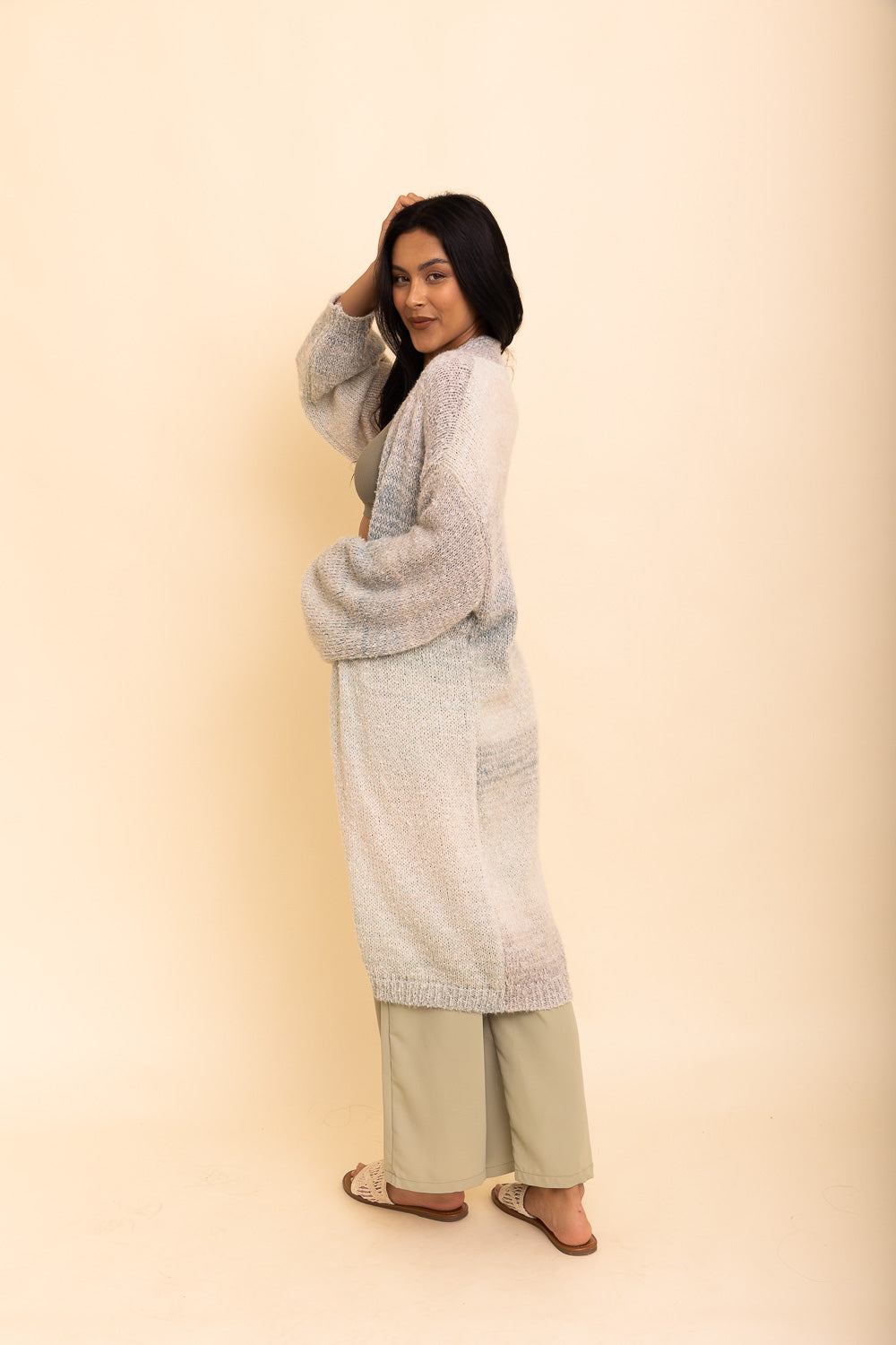 Lounge Around Longline Ombre Cardigan Ponchos