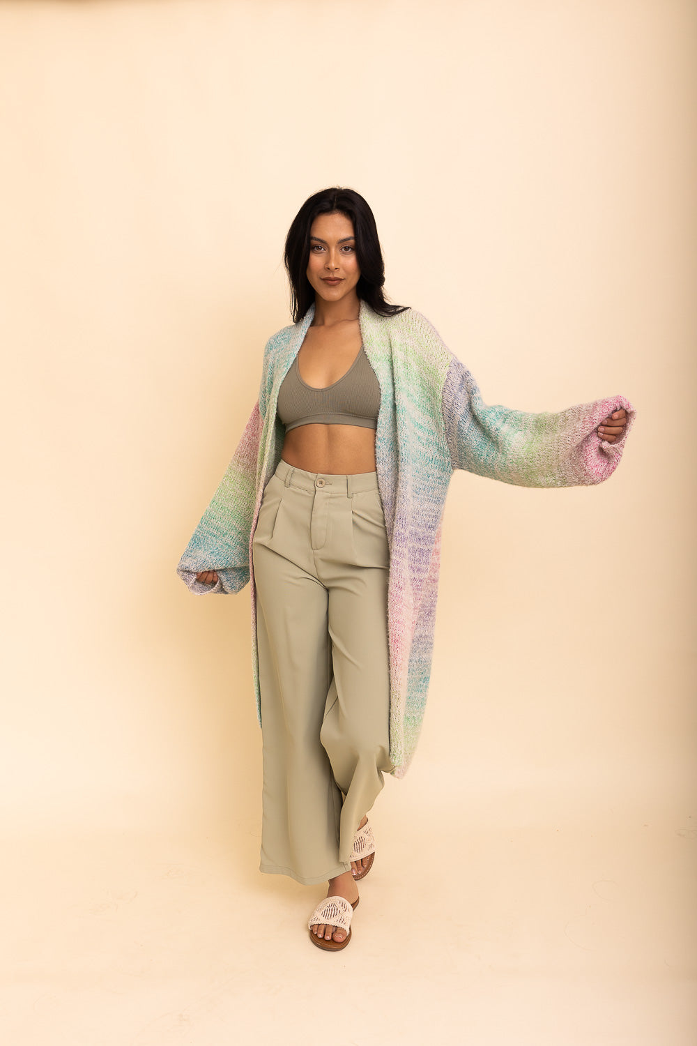 Lounge Around Longline Ombre Cardigan Ponchos