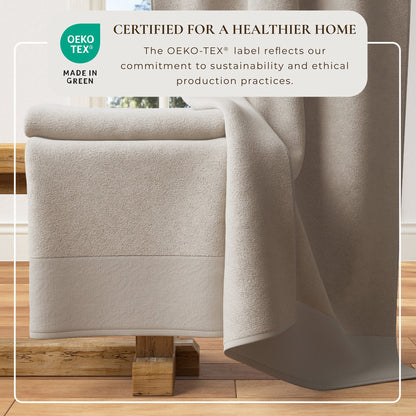 Cotton Linen-Like Border 6-Piece Towel Set - Priya Collection
