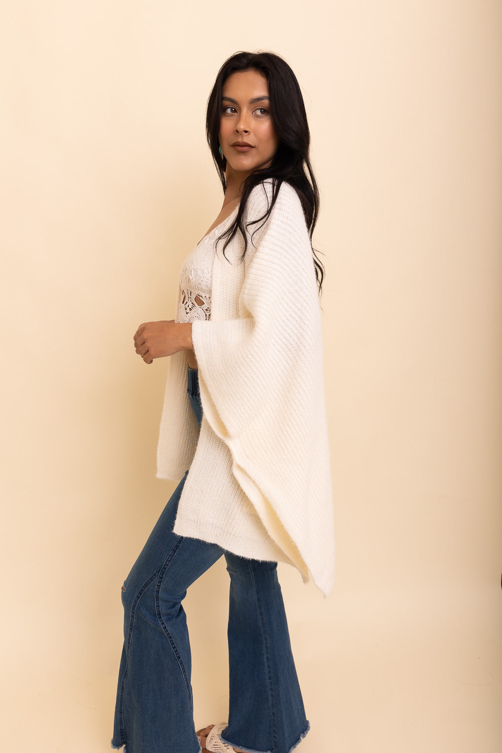 Relax & Chill Summer Nights Boucle Poncho Ponchos