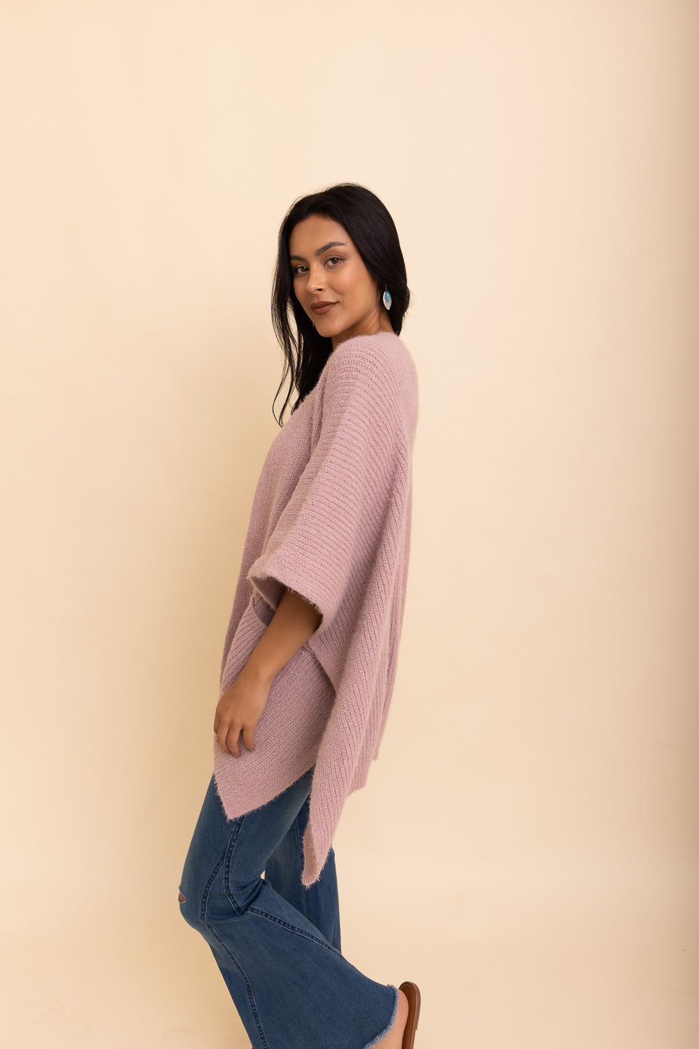 Relax & Chill Summer Nights Boucle Poncho Ponchos