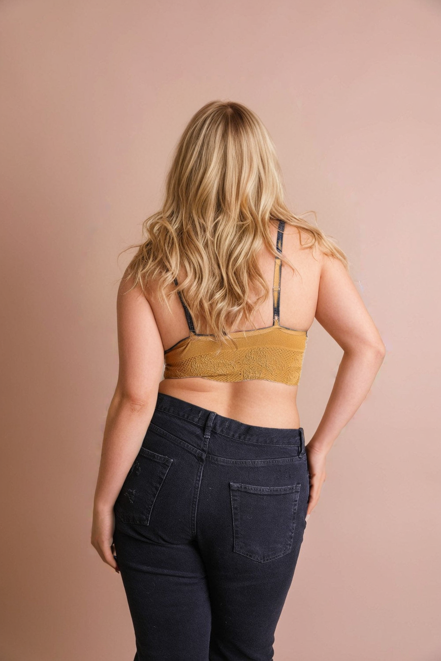 Seamless Padded Textured Brami Plus Size