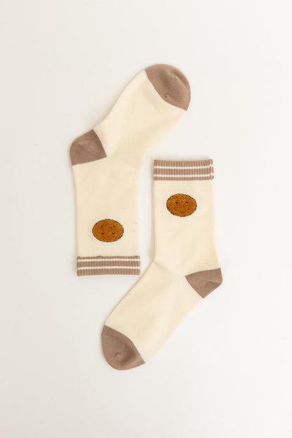 Threaded Smiles Crew Socks One Size / Ivory