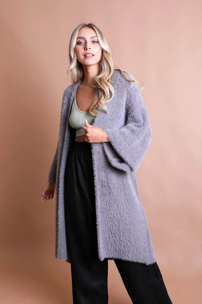 Ultra-Soft Luxe Mohair Knit Cardigan