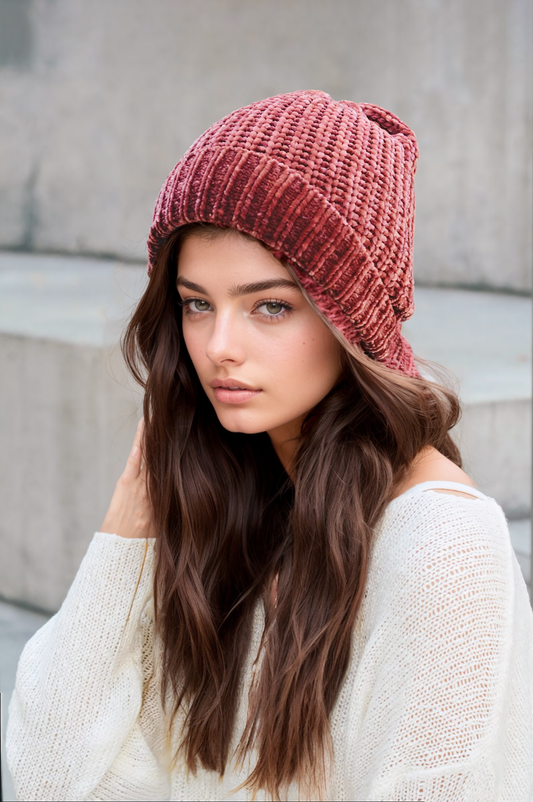 Soft Chenille Beanie Hats & Hair