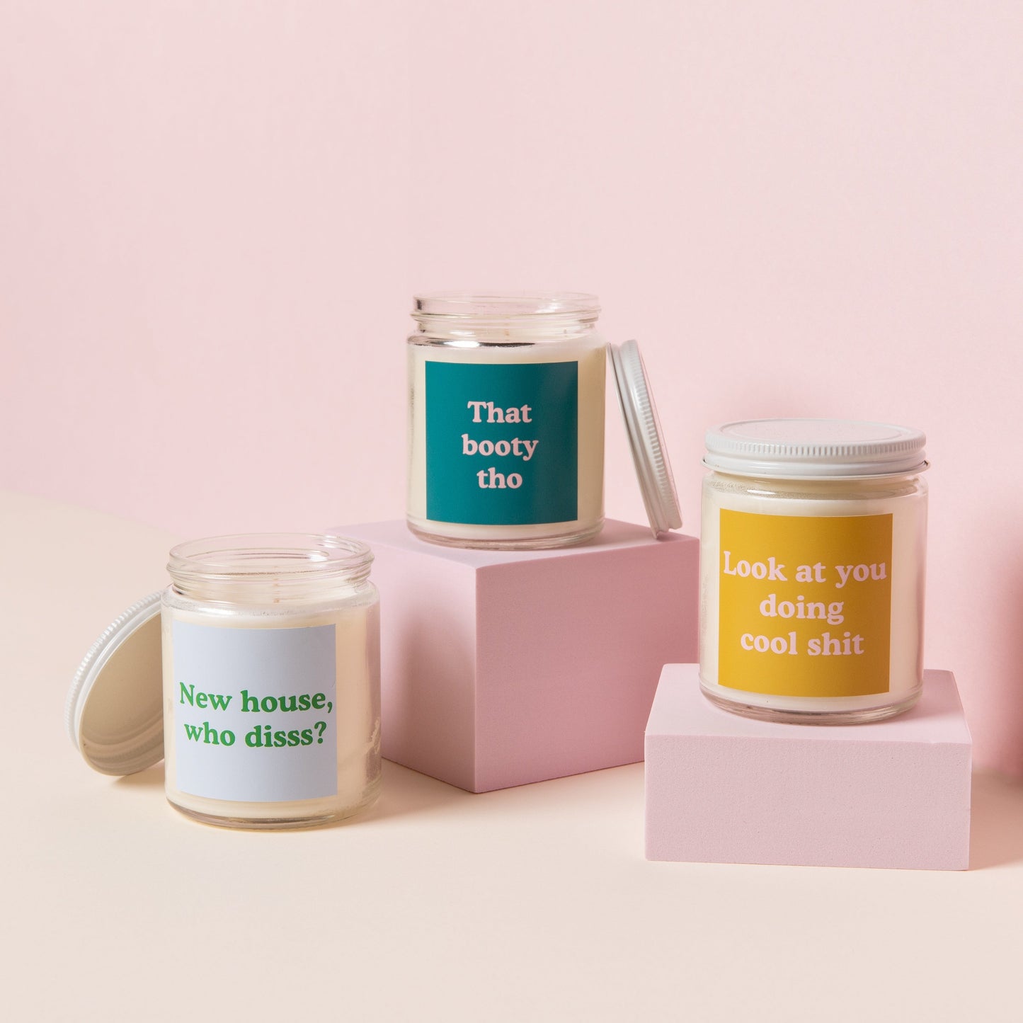 Candle Jar w/Lid - Yippie Affirmations